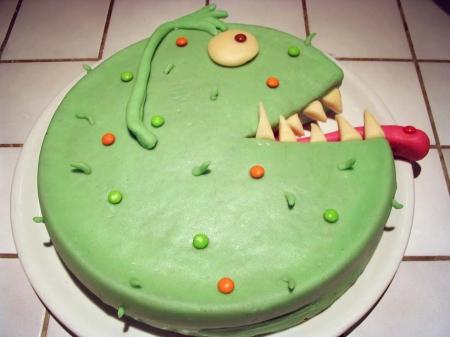 Gâteau : Le monstre vert 